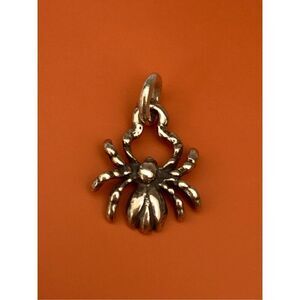 Spider Halloween Vintage Sterling Silver Jewelry Charm #arthropods